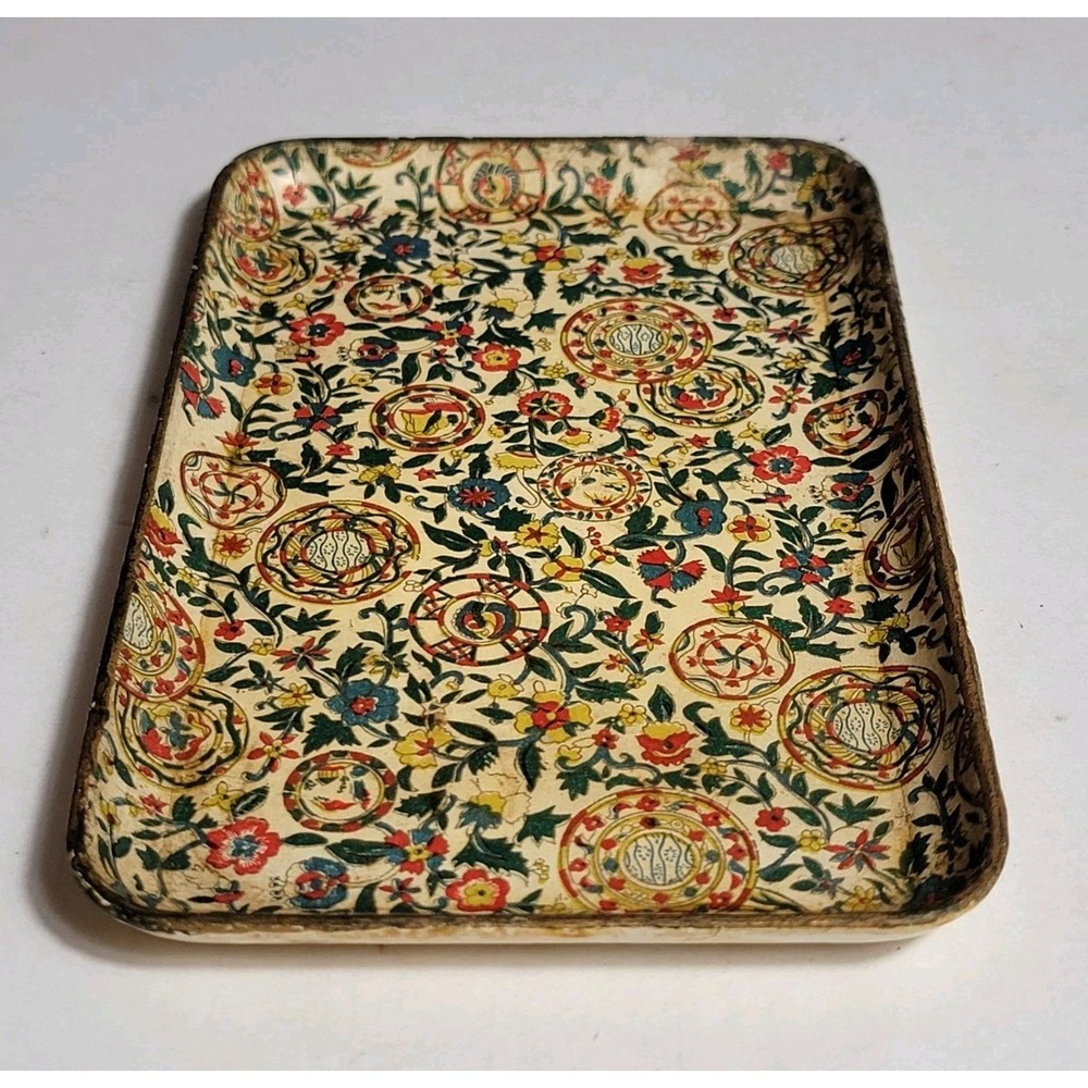 MCM Mini Serving Tray Alfred E Knobler Egyptian Style Japan Paper Trinket Tray